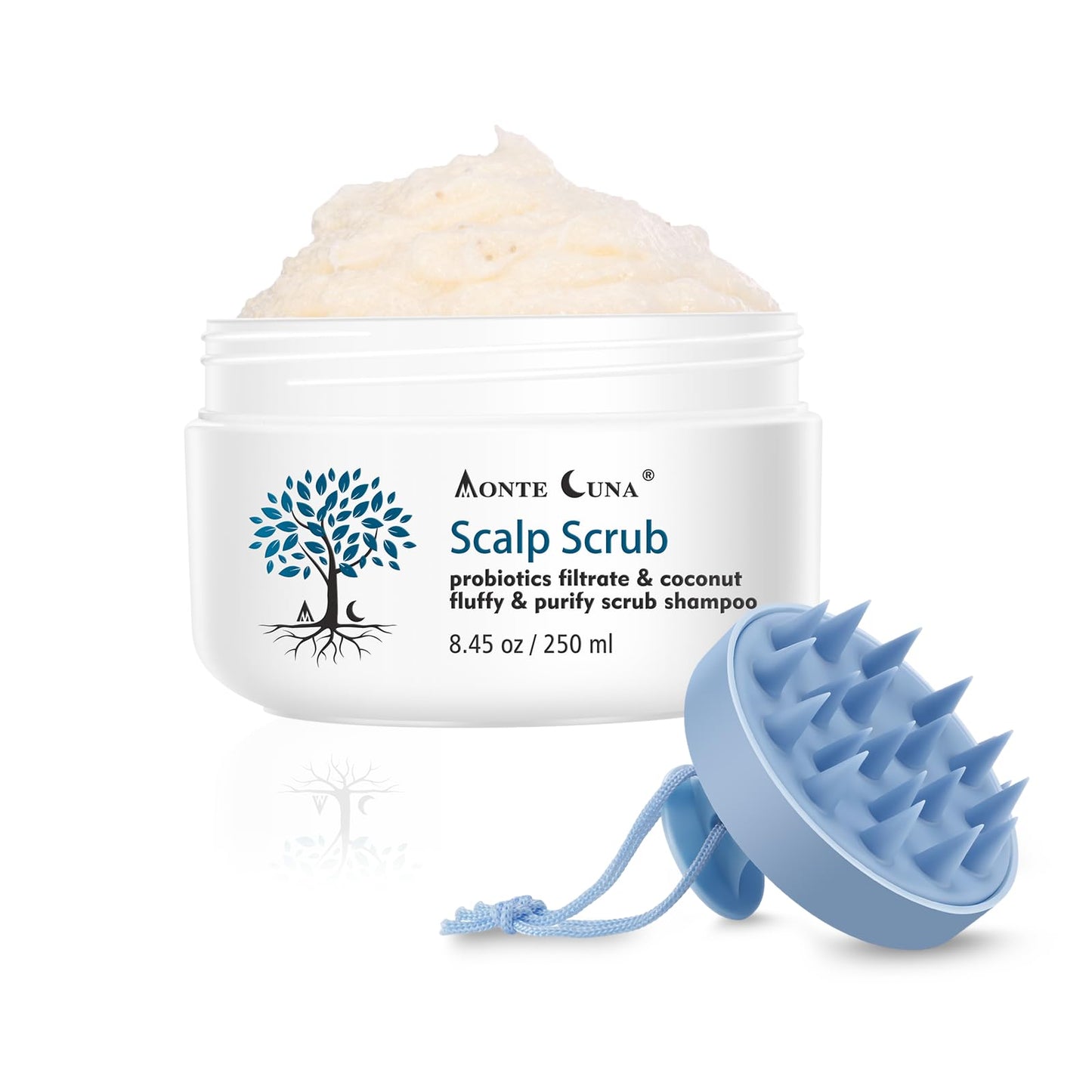 Scalp Exfoliator Scrub,Itchy Scalp Treatment for Scalp Dandruff,Hair Scrub for Hair Detox,Sulfate-Free Hair Scrub Treatment To Soothe a Dry, Flaky, Itchy Scalp,Removes Buildup,With Scrubber