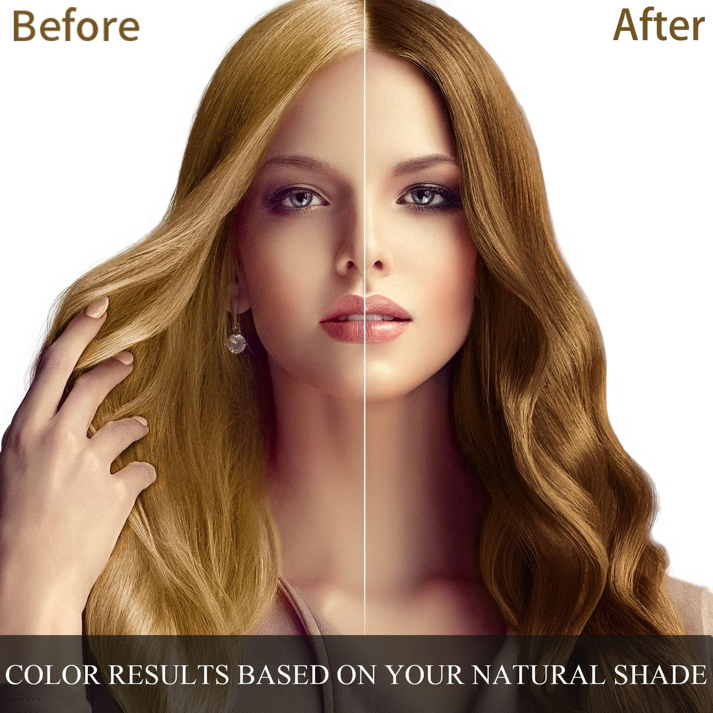 MEIDU Instant Hair Color Shampoo Chestnut Brown Hair Dye Shampoo for Women & Men 3 in 1- Herbal Ingredients Coloring Shampoo in Minutes 500ML